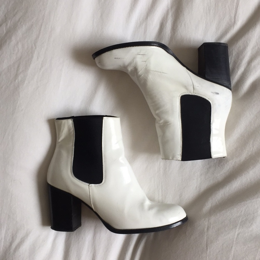 TBA White Heeled Boots